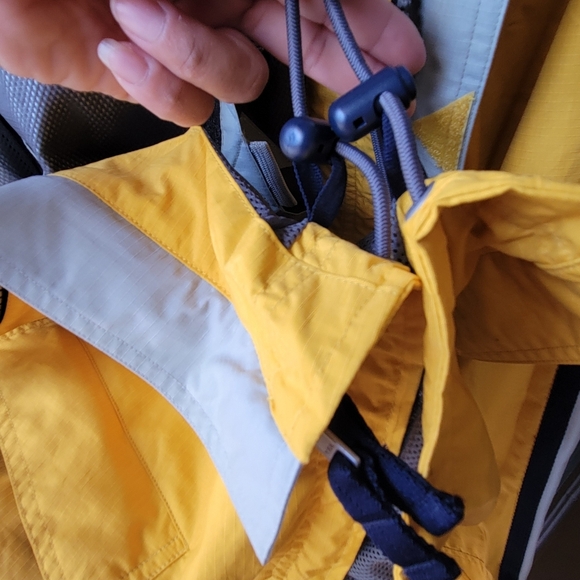 VINTAGE GAP REFLECTIVE RACING STRIPED HOODED WINDBREAKER JACKET XS STRIPED - Picture 13 of 14